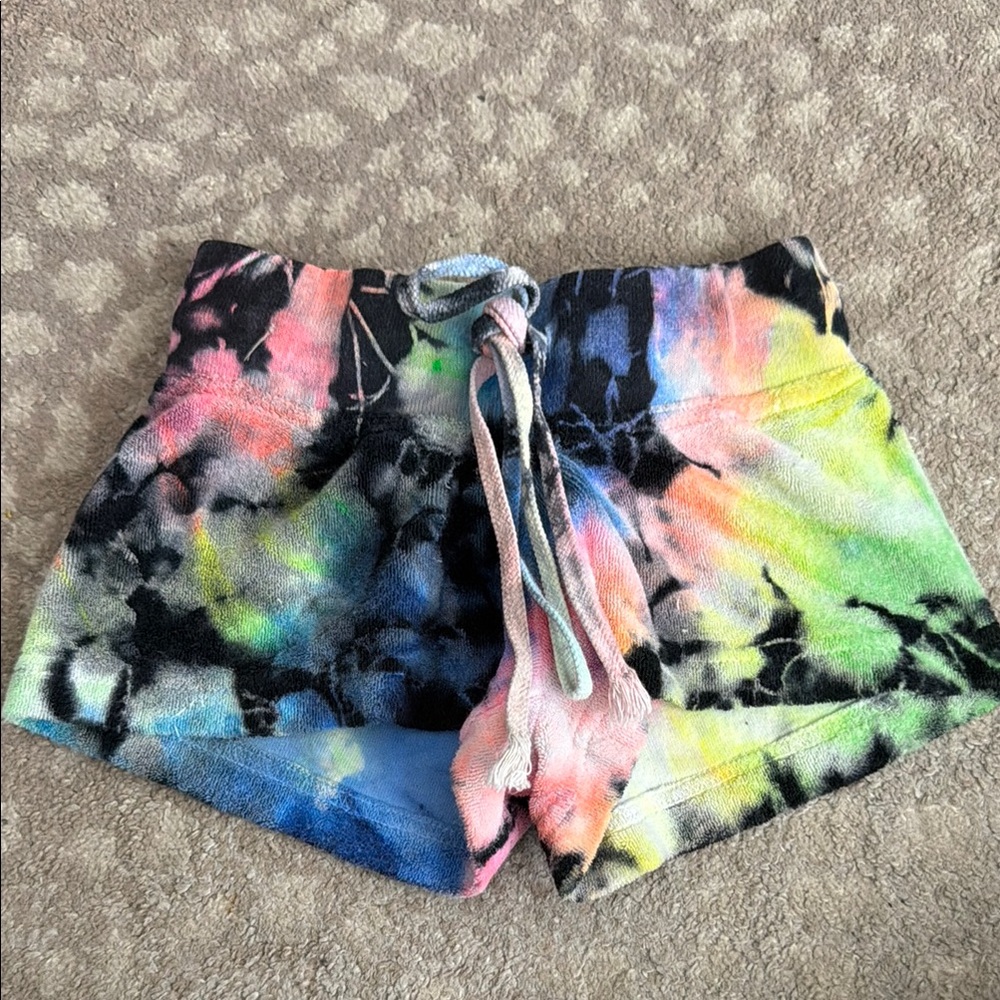 Hard Tail Girls Terry Tie-Dye Drawstring Short SM 7-8